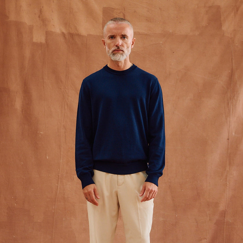 The 14 gg Crewneck Sweater - Blue