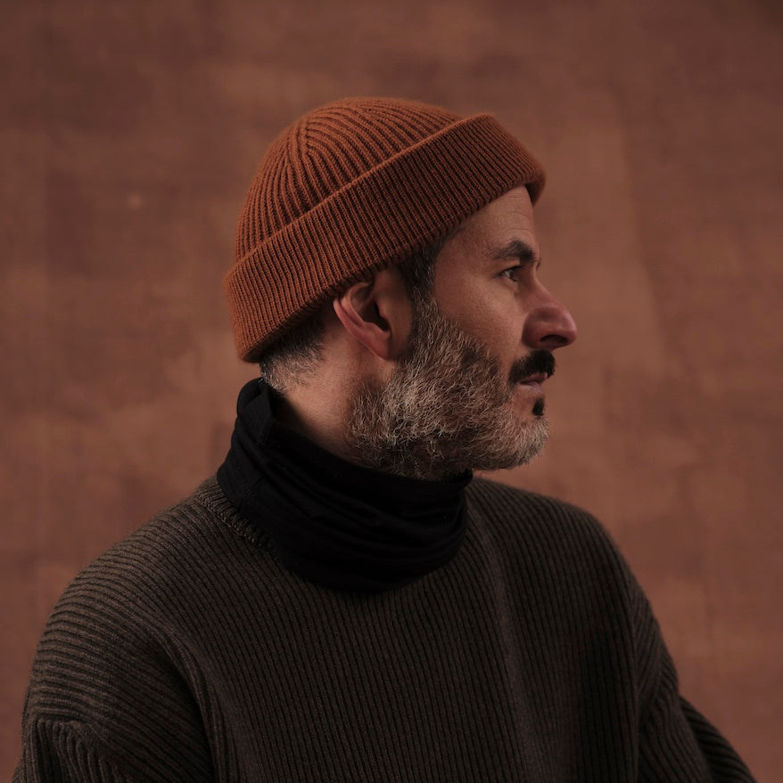 The Rib Beanie - Burned Orange