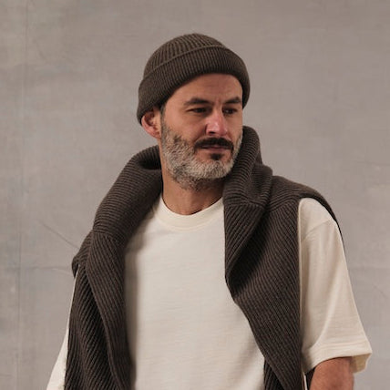 The Rib Beanie - Brown